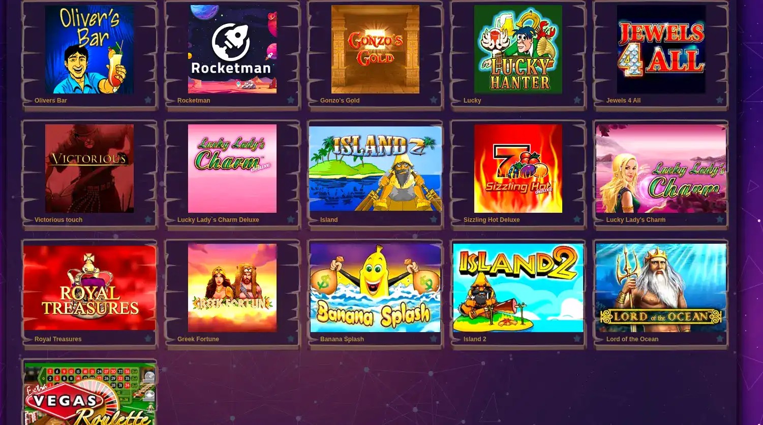 Интерфейс личного кабинета Myata casino